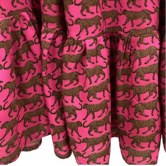 Emerson Fry India Sundress In Pink Yarrow Cheetah Size Medium / Large - Picture 7 of 13
